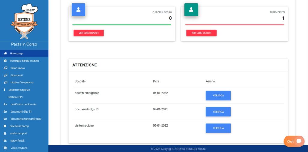 Home Page Sistema Struttura Sicura